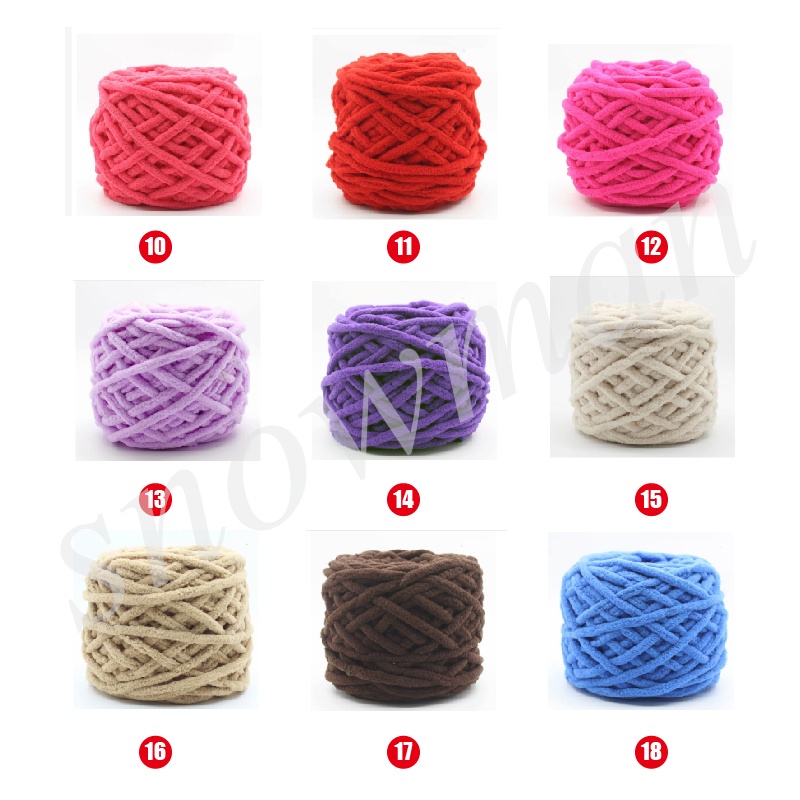 เส้นด้ายถัก-chenille-เส้นด้าย-chenille-เส้นด้ายถักผ้าขนหนูนำเข้า-1ply-สายน้ำแข็งถักไหมพรมหนา-100-กรัม