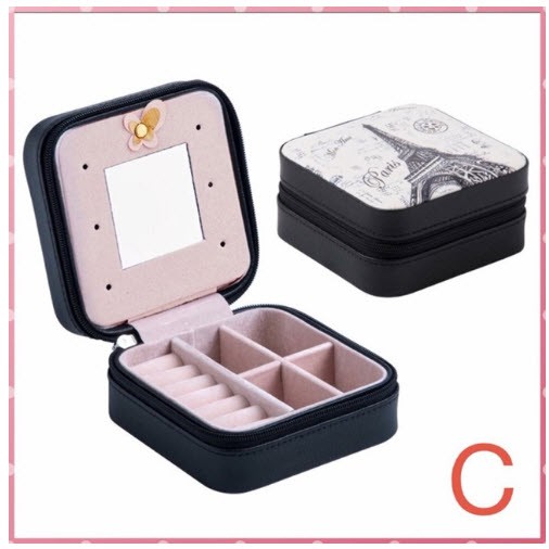 พร้อมส่ง-กล่องใส่เครื่องประดับ-กล่อง-แบบพกพา-jewelry-box-accessory-box