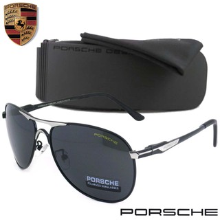 Polarized แว่นกันแดด รุ่น PORSCHE UV 8722 C-1 สีดำ แว่นตา ทรงสปอร์ต วัสดุ Stainless (เลนส์โพลาไรซ์) ขาสปริง