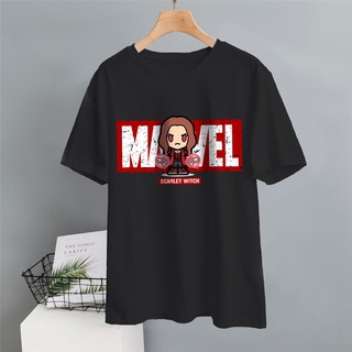 【พร้อมส่ง】เสื้อยืด พิมพ์ลายกราฟฟิค Marvel Scarlet Witch แนวสตรีท แฟชั่นสําหรับผู้ชาย และผู้หญิง