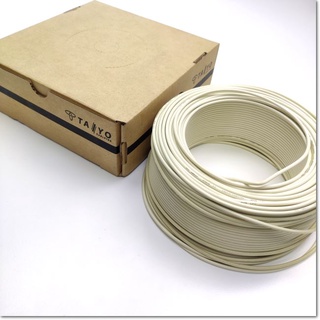 KIV(AY)LF 1.25 sq. White สายไฟญี่ปุ่น สเปค 1 box = 100 m./ 2.0 kg ,Taiyo