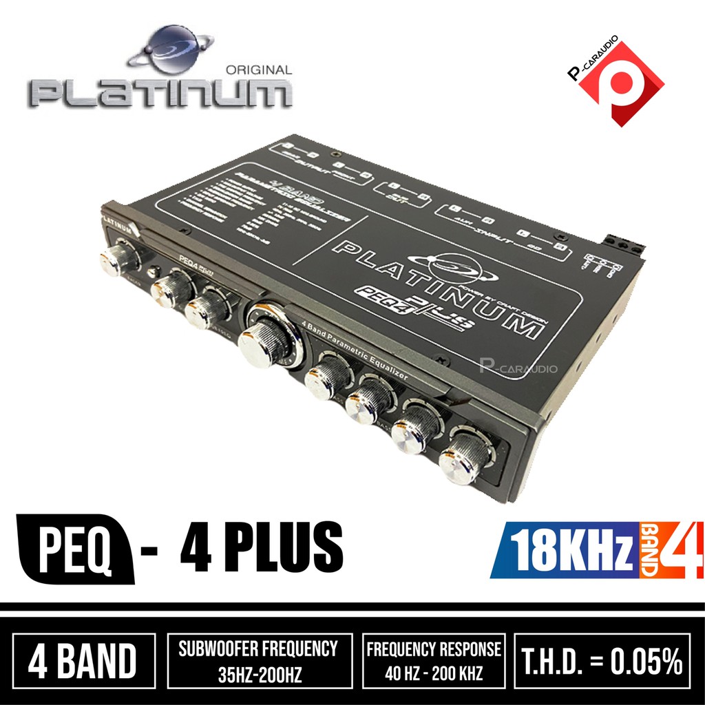 รีแอมป์-4-band-ปรีรถยนต์-ปรีแอมป์ติดรถยนต์-ปรีปรับเสียง-platinum-peq4-plus-ปรีแอมป์-4-band