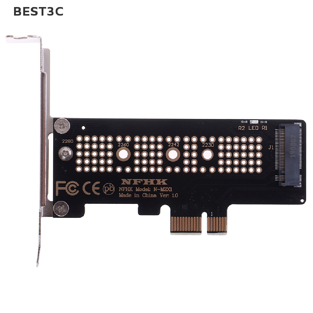 อะแดปเตอร์การ์ด-best3c-nvme-pcie-m-2-ngff-ssd-เป็น-pcie-x1-pcie-x1-เป็น-m-2-พร้อมตัวยึด