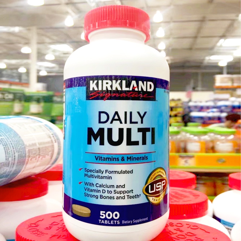 (Exp.02/2026)Kirkland Daily Multi Vitamins Mineral 500 Tablets เคิร์ก ...