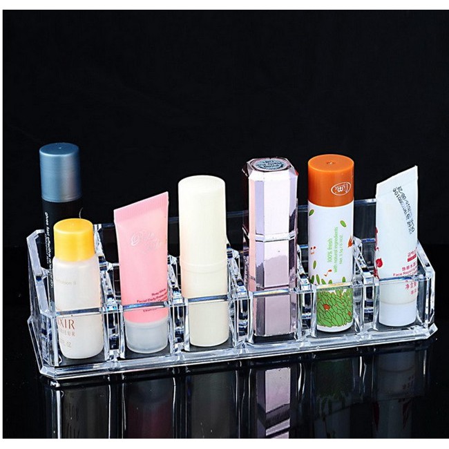 24-7-ชั้นวางเครื่องสําอาง-ชั้นวางลิปสติก-cosmetic-organizer-กล่องใส่ลิปสติก-12ช่อง