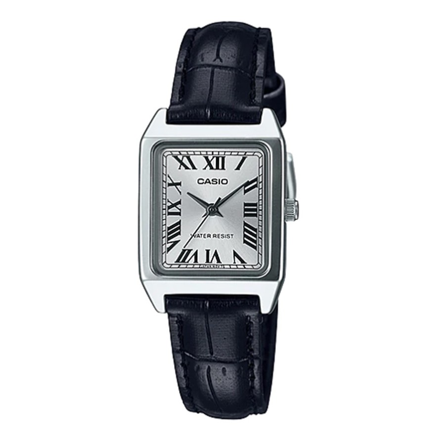ภาพหน้าปกสินค้าCasio Standard นาฬิกาข้อมือผู้หญิง สายหนังแท้ รุ่น LTP-V007,LTP-V007L,LTP-V007L-7B1,LTP-V007L-7B1UDF - สีเงิน-ดำ จากร้าน watchsaleth บน Shopee