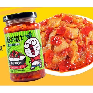 [น้ำพริก] ซอส หัวไชเท้า+พริกสับ เปรี้ยวเผ็ด [250g] 吉香居 剁椒萝卜 (酸辣味) sour spicy radish chilli paste