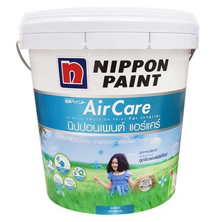 สีน้ำทาภายใน NIPPON PAINT AIR CARE BASE A เหลือบเงา 2.5 แกลลอน สีน้ำทาภายใน เป็นสีที่ช่วยดูดซับฟอร์มัลดีไฮด์ พร้อมฟอกอาก