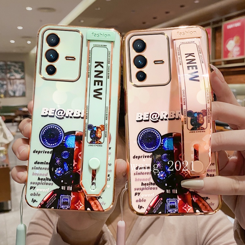 in-stock-2022-phone-case-vivo-v23-5g-v23-pro-5g-เคส-casing-new-plating-tpu-cool-and-fashion-bear-soft-case-back-cover-เคสโทรศัพท