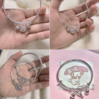 SANRIO สร้อยข้อมือเงิน จี้กระดิ่งซานริโอ้น่ารัก เหมาะกับของขวัญวันเกิด สําหรับนักเรียนหญิง 2022