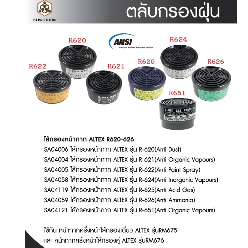 ตลับกรองฝุ่น-altex-r-624-กรองก๊าซอนินทรีย์-สารไอระเหย-ราคาถูก-คุณภาพสูง-มีราคาส่งรง