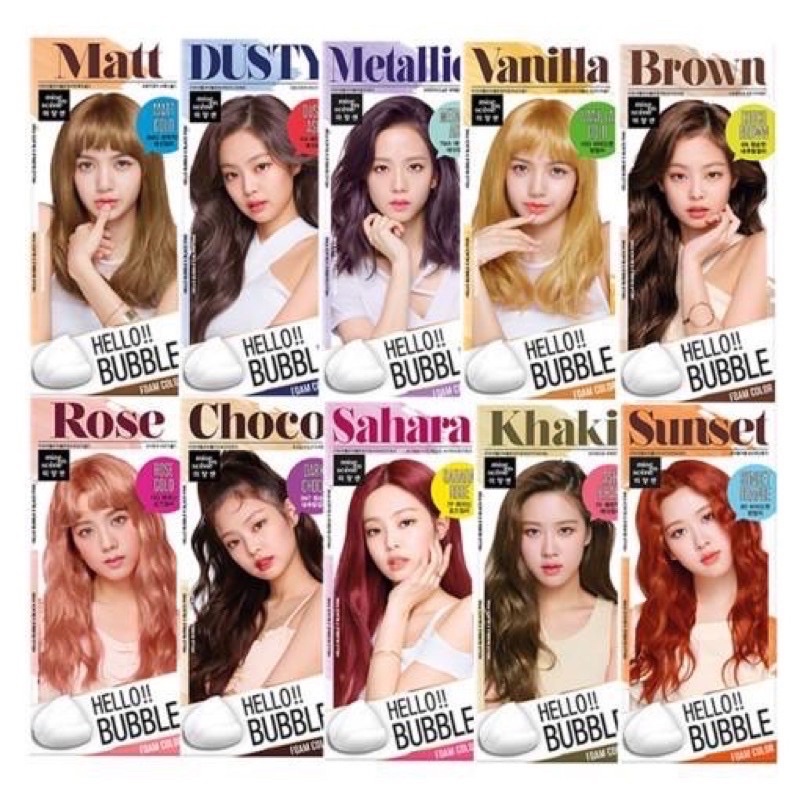 ภาพหน้าปกสินค้าพร้อมส่งโฟมเปลี่ยนสีผม Mise En Scene Hello Bubble Foam /Cream Color. แท้ 100% Black Pink จากร้าน korea_cutie บน Shopee