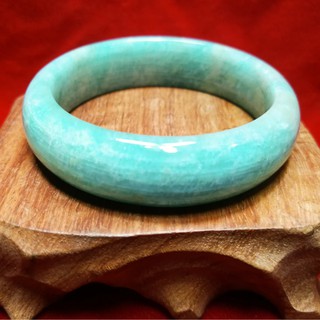 กำไลอมาโซไนท์ Amazonite ขนาดหน้ากว้าง 16 มม. วงใน 53 มม.