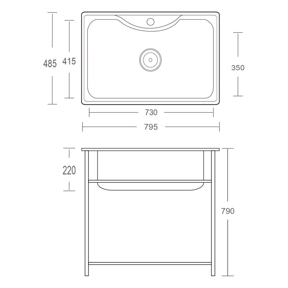 sink-stand-freestanding-sink-1b-tecnostar-tt-8050-s-stainless-steel-sink-device-kitchen-equipment-อ่างล้างจานขาตั้ง-ซิงค