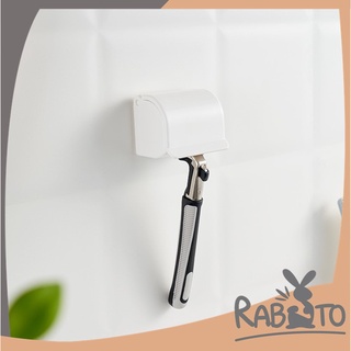 【ถูกที่สุด】RABITO 【KM833】 ที่แขวนมีดโกนหนวด อเนกประสงค์ มีกาวในตัว สำหรับติดผนัง แบบพลาสติก ห้องน้ำ 1 ชิ้น