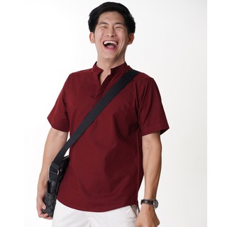ภาพหน้าปกสินค้าเสื้อเชิ้ต smartshirt คอผ่า แขนสั้น สีแดงเลือดหมู สวยมากกกกกกกกก ที่เกี่ยวข้อง