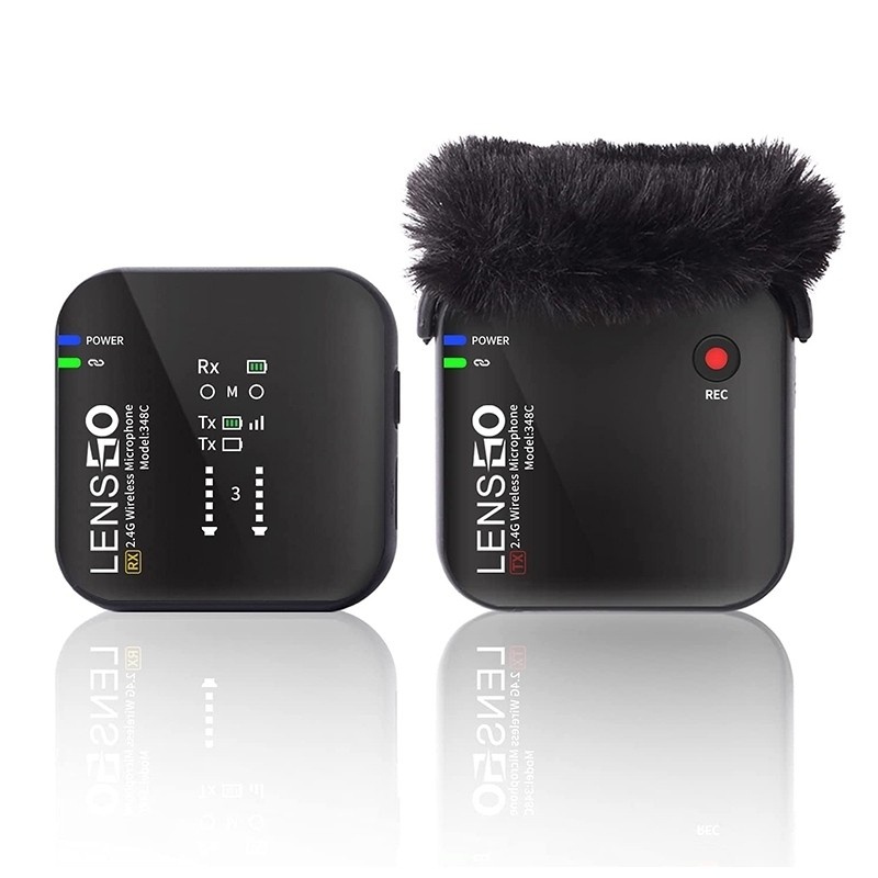 lensgo-lavalier-wireless-microphone-2-4g-348c-1v1-1ตัวรับ-1ตัวส่ง-รับประกันศูนย์