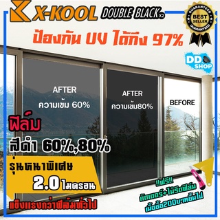 ฟิล์มกันแสงแดด อย่างดี หนา 2 ไมครอน ติดกลับกระจกได้ทุกชนิด ฟิล์มกรองแสงแท้100%