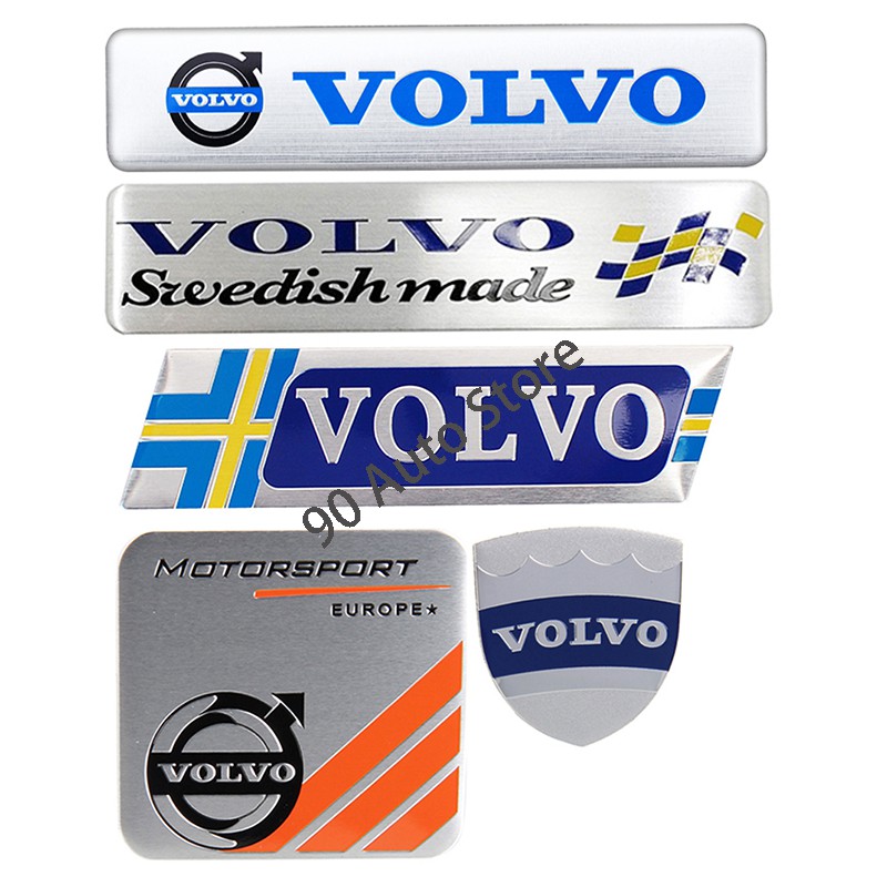 ราคาและรีวิวMetal Car Body Nameplate Sticker Auto Rear Emblem Badge Trunk Scratch Blocking Decal for Volvo S60 S60L S70 S40