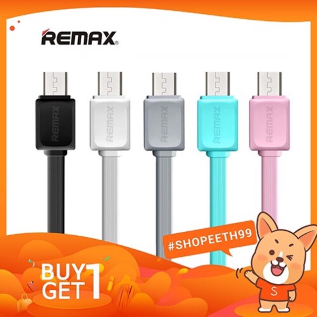 ^^ Remax RC-008m(RC-129m) สายชาร์จ สำหรับ Samsung / Android (1 แถม 1 ...