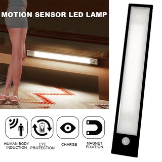 LED PIR Closet Light Motion Sensor Rechargeable USB Magnet Strip Cabinet Lamp ☆dysunbey