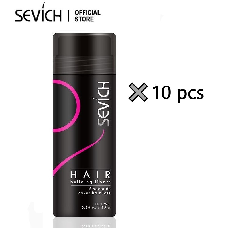 ภาพหน้าปกสินค้าSEVICH Hair Fiber ไฟเบอร์ต่อผม 25กรัม X 10ชิ้น