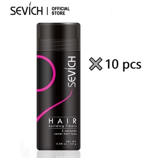 ภาพขนาดย่อของสินค้าSEVICH Hair Fiber ไฟเบอร์ต่อผม 25กรัม X 10ชิ้น