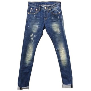 Artery Jeans ยีนส์ผ้ายืดทรงเดฟ Super Skinny /ขายาวเอวต่ำ/กีดขาดสลัดสี ยีนส์