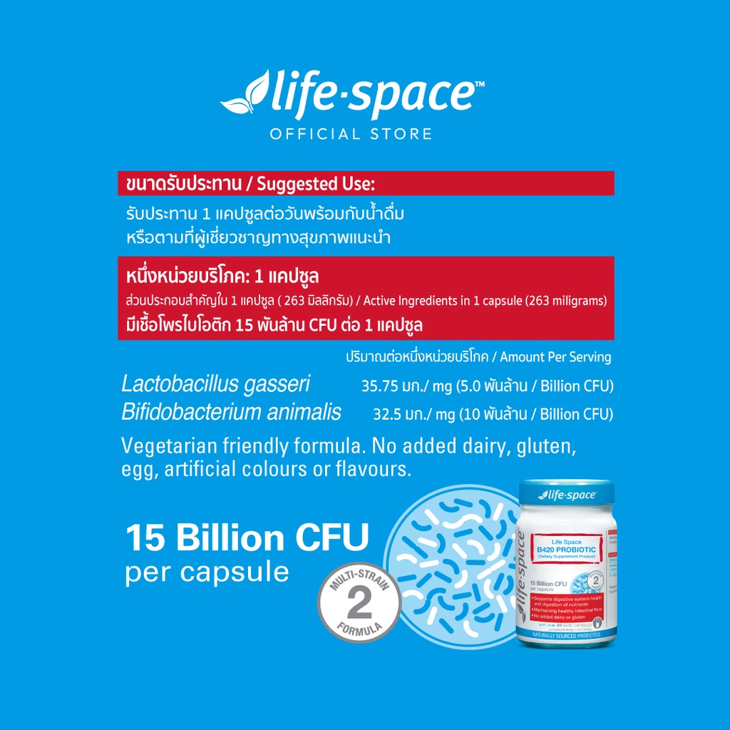 online-exclusive-life-space-b420-probiotic-ไลฟ์สเปซ-ช่วยเสริมการทำงานระบบย่อยอาหารและระบบเผาผลาญ-40caps