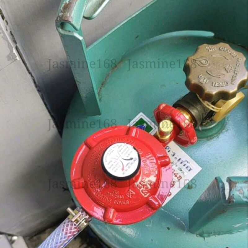 หัวปรับแรงดันต่ำ มีเซฟตี้ เกลียวทองเหลือง รุ่น R326S พร้อมสายแก๊ส ให้ ...