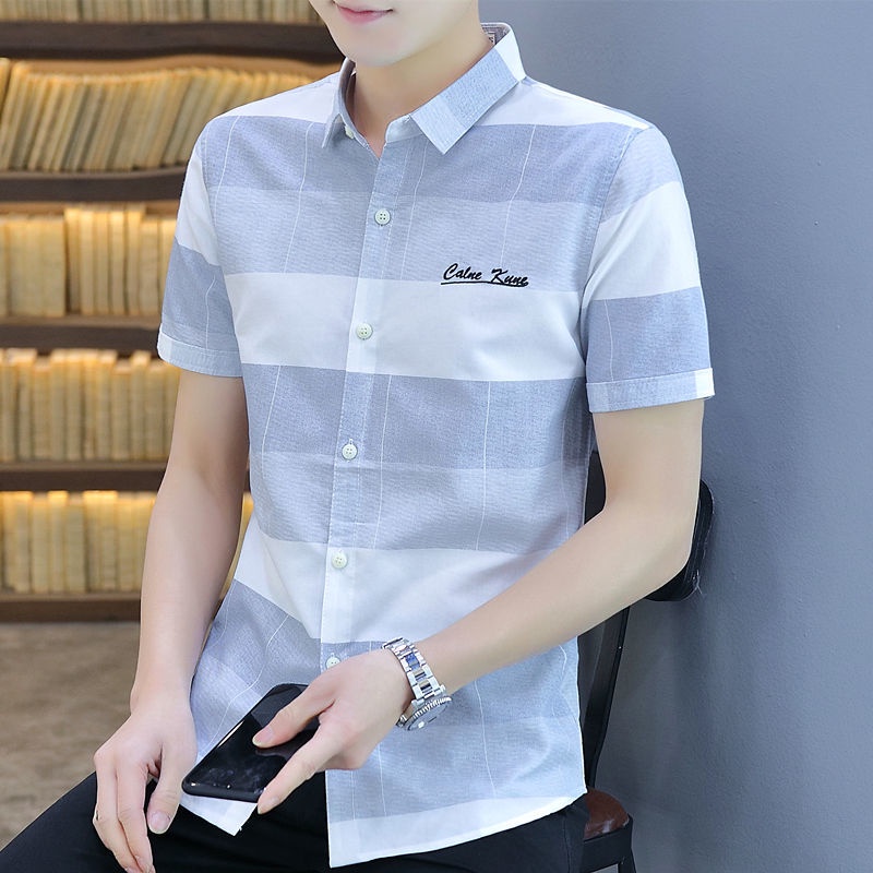 2022-เสื้อเชิ้ตลายสก็อตลำลองผู้ชายใหม่-หลากหลายสีให้เลือก