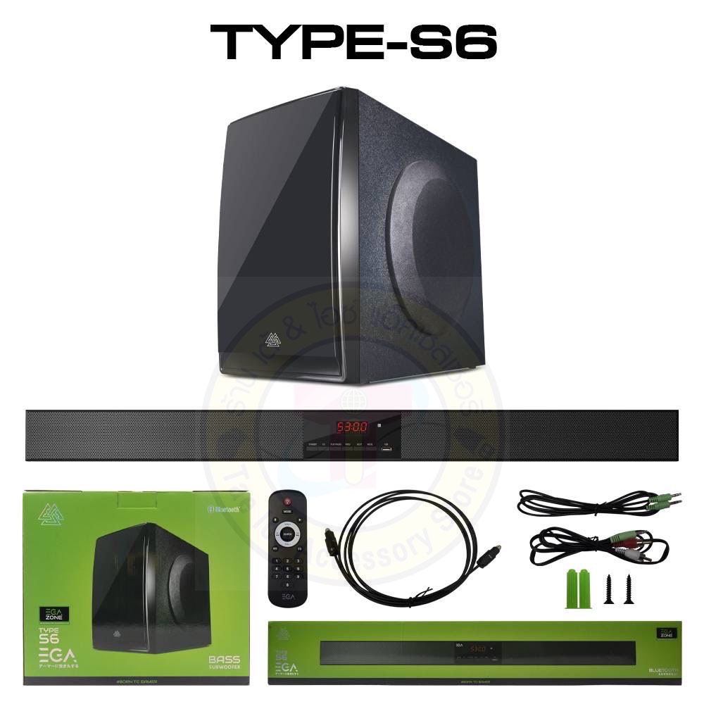 ลําโพงซาวด์บาร์ EGA TYPE S6 BLUETOOTH SOUNDBAR BASS SUBWOOFER *ได้รับ ...