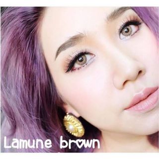 💟  Lamune ( Neon sign ) Sweety Plus Guess Pitchylens brown gray Contactlens บิ๊กอาย คอนแทคเลนส์ ราคาถูก แถมตลับฟรี