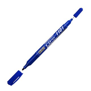 สินค้า (KTS)ปากกาเขียน CD YOYA Twin Marker cd pen Permanent  Marker 1101 สีน้ำเงิน