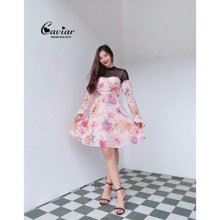 Caviar: Rose Pink Mini Dress งานเดรสกระโปรงบานพริ้ว