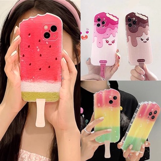 พร้อมส่งจากไทย เคสนิ่ม เคสซิลิโคนไอติม ขาตั้งได้ รุ่น สำหรับ ไอโฟน 7plus 8plus i11 i13 13promax i12promax
