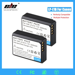 2 Pieces LP-E10 LPE10 LP E10 camera battery for Canon EOS 1100D 1200D 1300D 2000D 4000D Rebel T3 T5 T6 KISS X50 X70 Batt