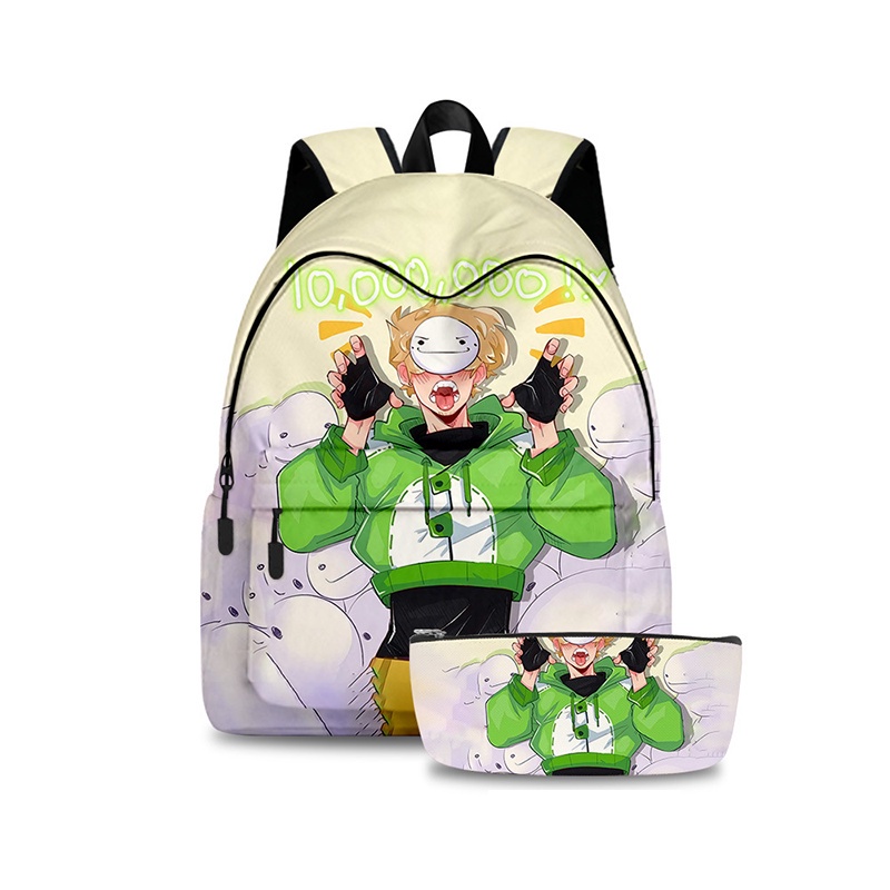 2pcs-dream-smp-3d-men-women-backpack-cute-dreamwastaken-elementary-student-school-bag-gift-for-kids
