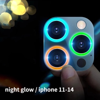 【3 ชิ้น】ฟิล์มกระจกกันรอยเลนส์กล้อง เรืองแสง สําหรับ iPhone 14 Pro max 11 12 13 Pro max iPhone 14 Plus iPhone 11 11pro max 13mini