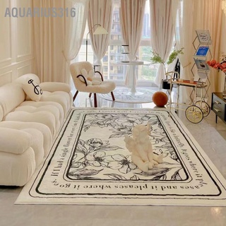 Aquarius316 พรมปูพื้น แบบนิ่ม ลายดอกไม้ สไตล์โมเดิร์น ขนาดใหญ่ สําหรับห้องนอน ห้องนั่งเล่น
