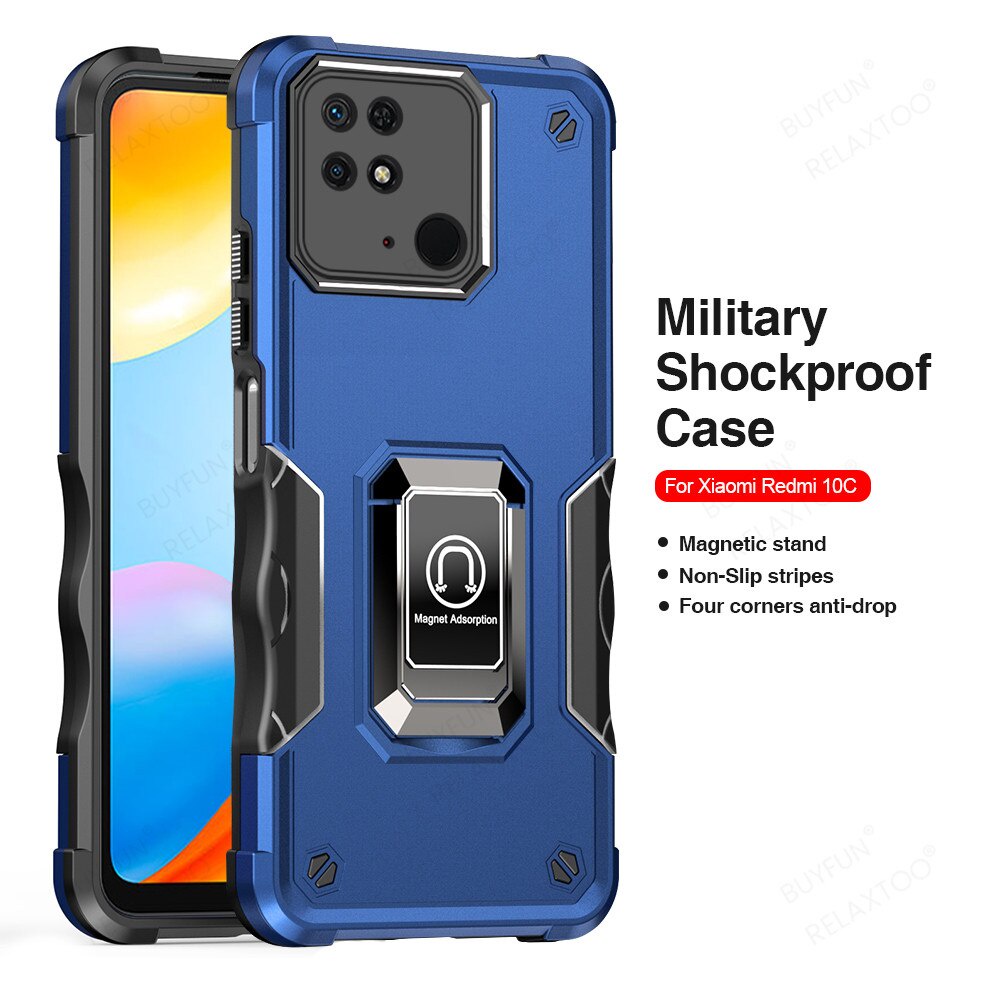 for-xiaomi-redmi-10c-case-heavy-duty-shockproof-coque-redmi10c-redme-10-c-c10-6-71-car-magnetic-holder-stand-armor-hard-cover