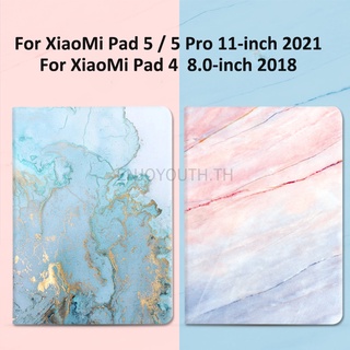 Xiaomi Pad 6 5 Pro 11 นิ้ว MiPad 6 เคสหินอ่อน ฝาพับ นิ่ม ขาตั้ง เคส