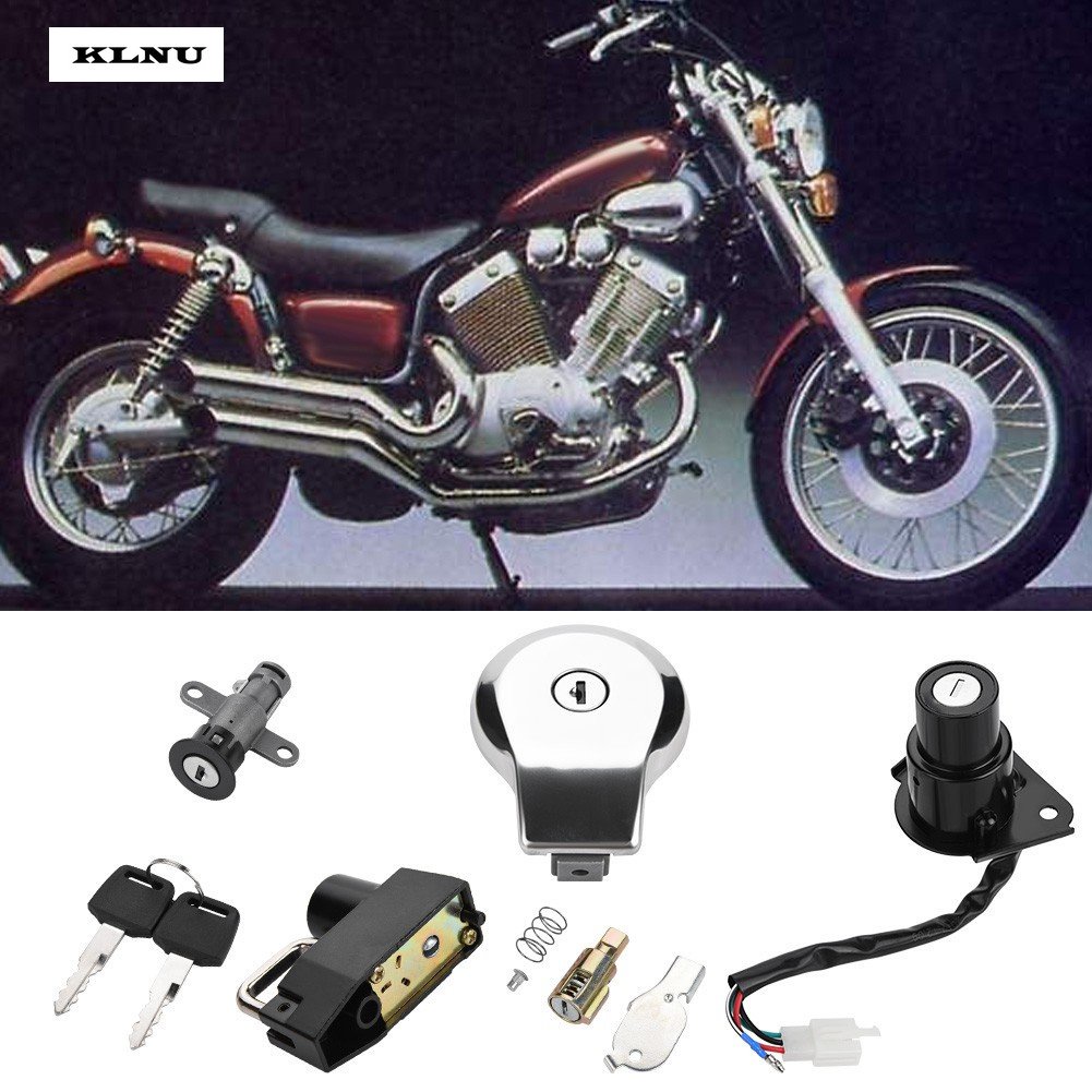 klnu-พร้อมส่ง-ชุดกุญแจล็อครถจักรยานยนต์-สําหรับ-yamaha-virago-xv535-xv250-xv125