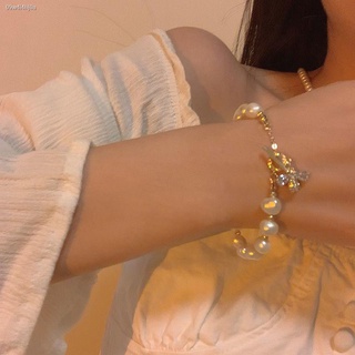 แหวนฮิปฮอป☜แฟนวันเครื่องประดับแสงหรูหราสร้อยข้อมือมุกหญิงฤดูร้อนหวานอินไม่ซีดจางออกแบบโพรงป่าประณีตมือเครื่องประดับหญิง