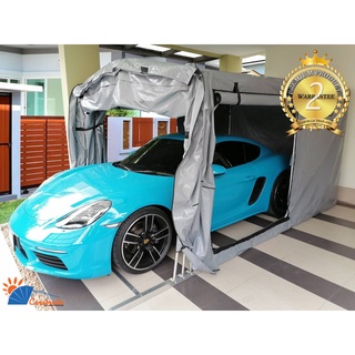 เต็นท์จอดรถสำเร็จรูป CARSBRELLA รุ่น MPV สำหรับรถยนต์ทุกขนาด Aluminium Frame ป้องกันรังสี UV 100%