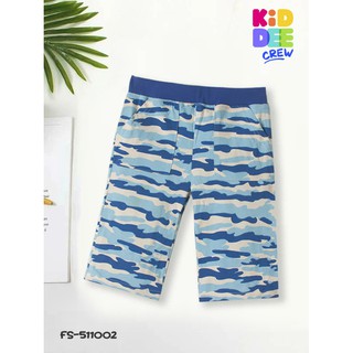สินค้า KiddeeCrew กางเกงขาสั้นลายทหารสีฟ้า Blue military shorts  เหมาะสำหรับอายุ 1-10 ปี