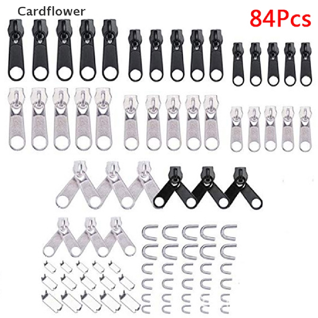 lt-cardflower-gt-ชุดหัวซิปโลหะ-แบบเปลี่ยน-สําหรับซ่อมแซม-84-ชิ้น