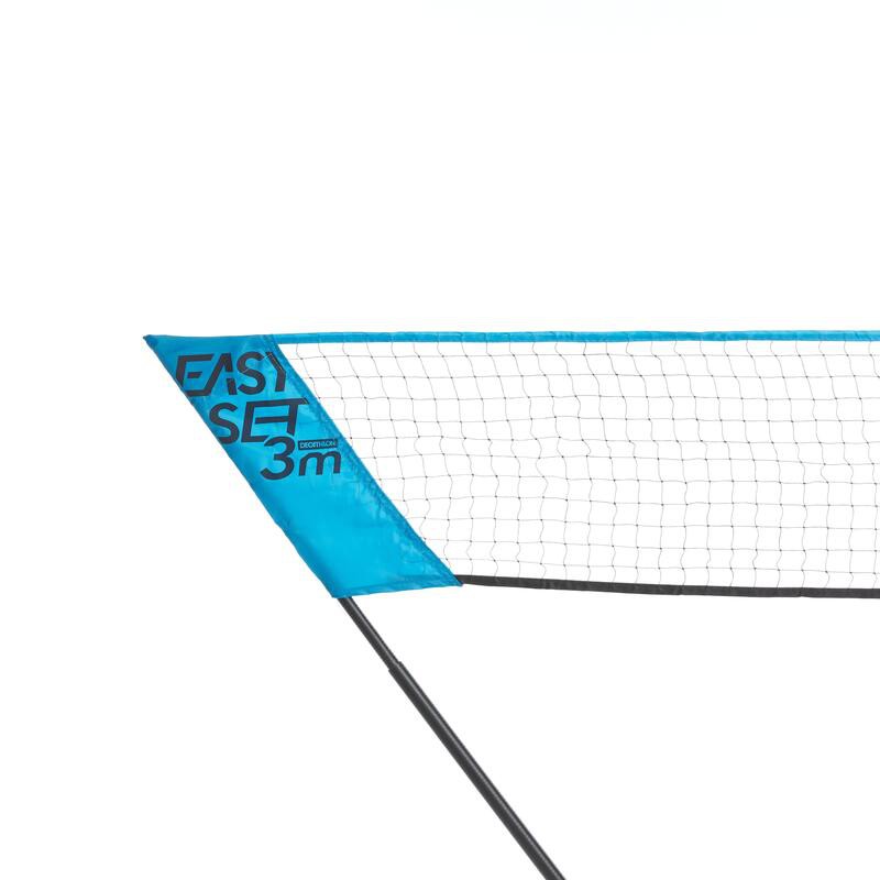 ราคาและรีวิวพร้อมส่ง ตาข่ายแบตมินตัน เน็ตแบตมินตัน ชุดเน็ตและแร็คเกตรุ่น EASY SET ขนาด 3 เมตร - Portable Badminton 3m In/Outdoor