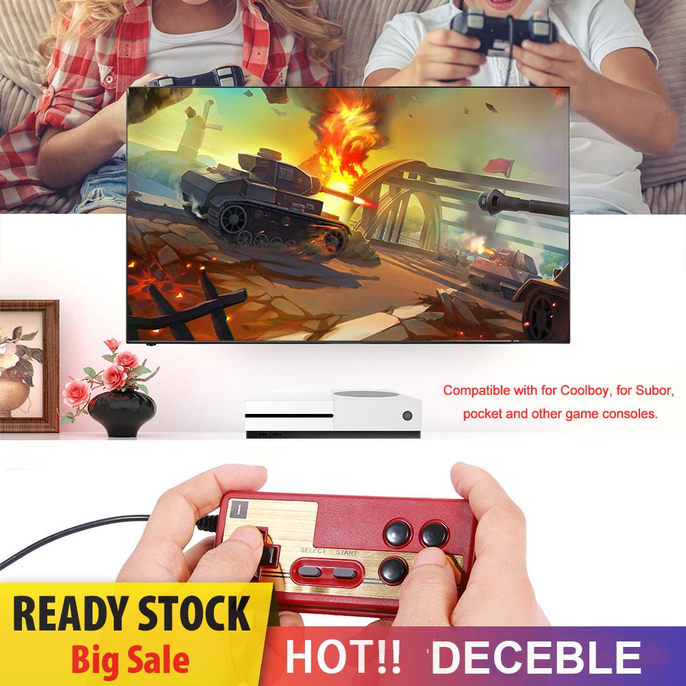 deceble-จอยเกม-แบบมีสาย-8-บิต-tv-สีแดง-และสีขาว