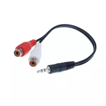 ภาพหน้าปกสินค้า3.5mm 1/2 Stereo Male Mini Plug to 2 Female RCA Jack Adapter Audio Y Cable จากร้าน m.zaccessory บน Shopee